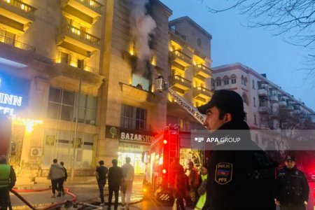 Bakıda oteldə yanğın - FOTO Bakıda oteldə yanğın - FOTO
