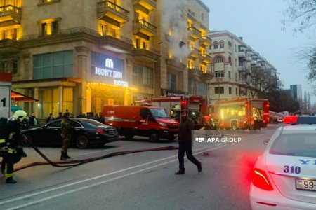 Bakıda oteldə yanğın - FOTO Bakıda oteldə yanğın - FOTO