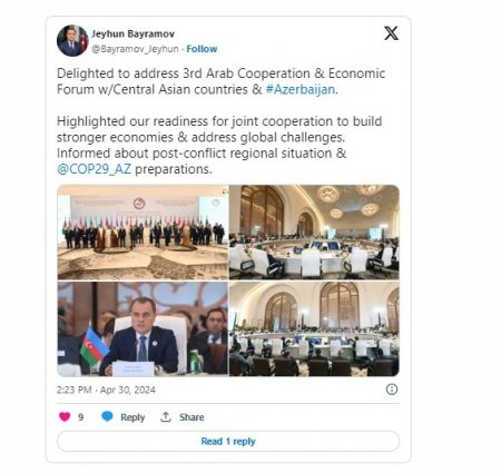 Ceyhun Bayramov Qətərdəki Forumda çıxış edib Ceyhun Bayramov Qətərdəki Forumda çıxış edib